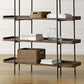 Etagere Open Back Bookshelf Wooden Industrial Bookcase with Shelves Clearhalo 'Bookcases' 'furn' 'furn_bookcases' 'Furniture' 'Office Furniture' 1200x1200_52da18e5-07aa-4c8c-9544-4ad0ca89a085