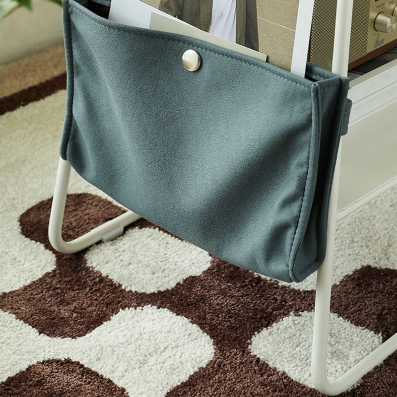 Modern Glass Side End Table Trestle Double Tier Corner Table