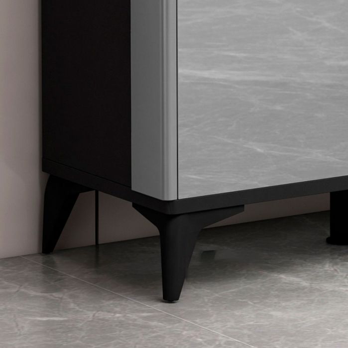 Consejo lateral contemporáneo Gabinete aparador de madera de imitación con luces para la cocina