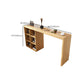 Table de bar en bois de style Glam, ensemble de 1/2/3 pièces de table de bar rectangulaire pour un usage domestique