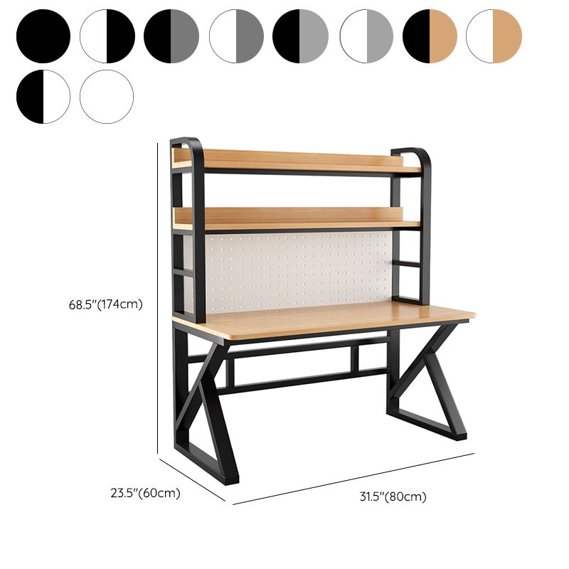 Contemporary Dormitory Writing Desk Sled Base Office Desk with Storage ...