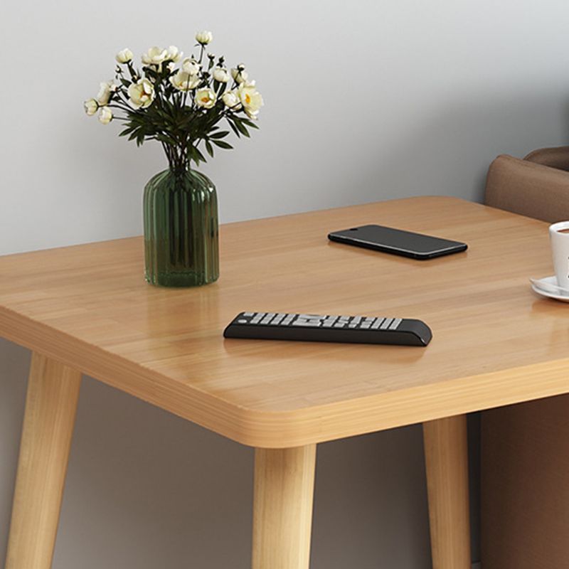 Scandinavo da 16,5 pollici in legno alto tavolo quadrata 4 gambe tavolino