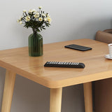 Scandinavo da 16,5 pollici in legno alto tavolo quadrata 4 gambe tavolino