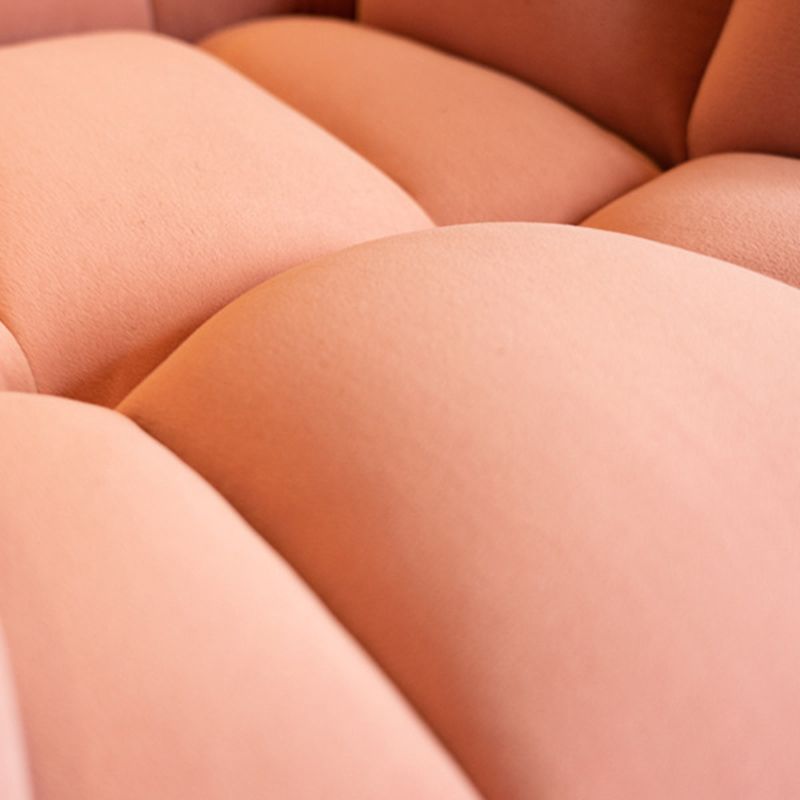 Contemporary Rocker Chair Color Block Tufted Cushions Fabric Living Room Rocker Chair