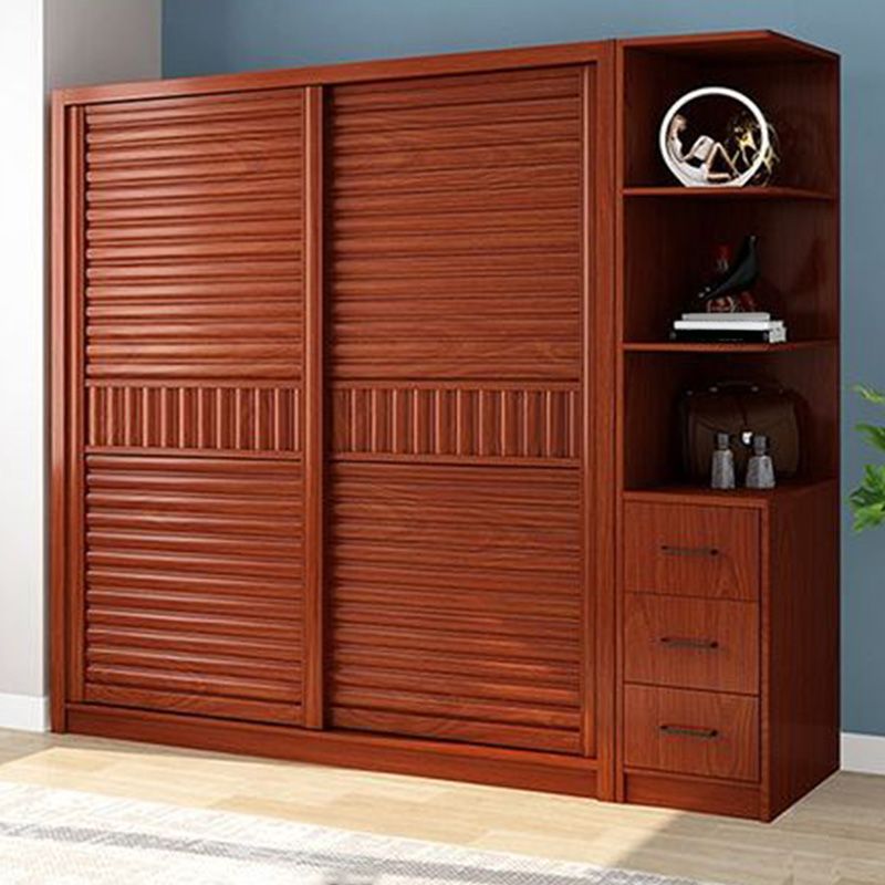Wooden Sliding Doors Armoire Traditional Home Storage Cabinet Clearhalo 'Armoires & Wardrobes' 'armoires_wardrobes' 'Bedroom Furniture' 'furn' 'furn_armoires_wardrobes' 'Furniture' 1200x1200_52e2fb87-2c3d-4859-9e62-109f03734476