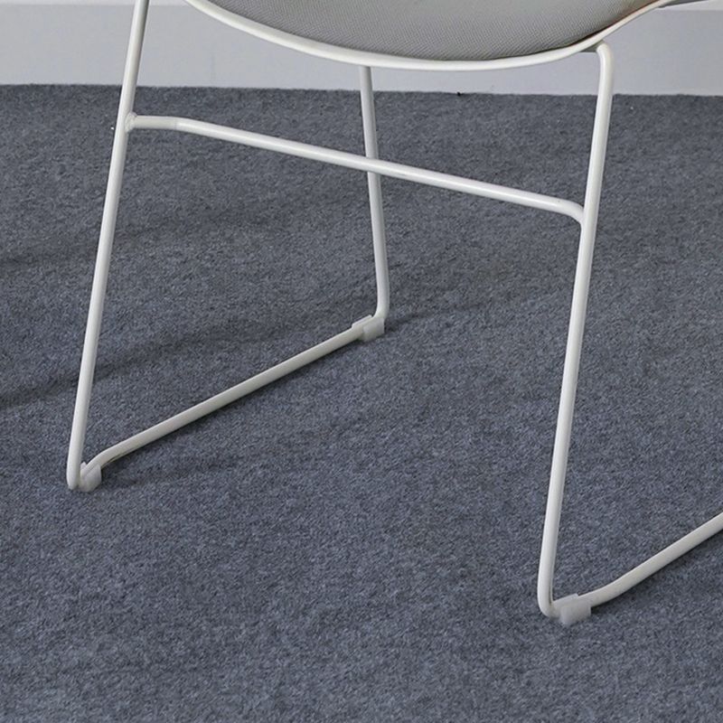 Chrome Metal Frame Modern Conference Chair Armless Computer Desk Chair Clearhalo 'furn' 'furn_office_chair' 'Furniture' 'Office Chairs' 'Office Furniture' 'office_chair' 1200x1200_52e3f0b6-3805-44a7-9f90-66efac92788f