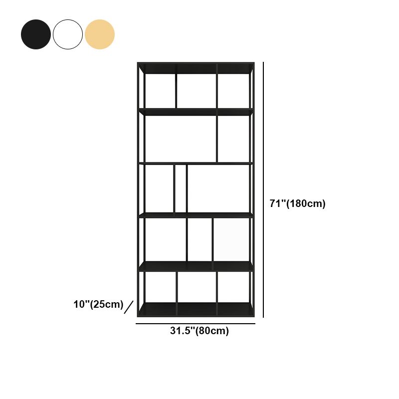 Metal Industrial Etagere Bookshelf Iron Open Vertical Bookshelf for Office Clearhalo 'Bookcases' 'furn' 'furn_bookcases' 'Furniture' 'furniture_bookcases' 'kitchen' 'kitchen_bookcases' 'Living Room Furniture' 'Office Furniture' 1200x1200_52e40c9b-7d1e-4fe6-ac6b-88b02a0f4f12