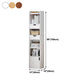 Vertical Shelf Bookcase With Shelves Closed Back Bookshelf for Office