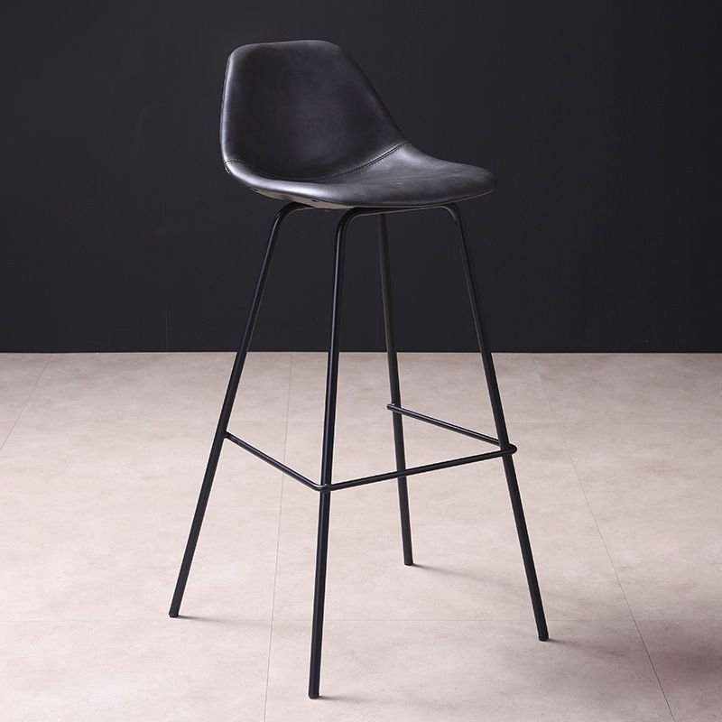 Contemporary Style Bar-stool Bucket Bar Stool with Metal Legs for Home Clearhalo 'Bar Furniture' 'Bar Stools' 'bar_stools' 'furn' 'furn_bar_stools' 'Furniture' 'Kitchen & Dining Furniture' 1200x1200_52e5582c-54d6-4500-82e7-4ebf3d038050
