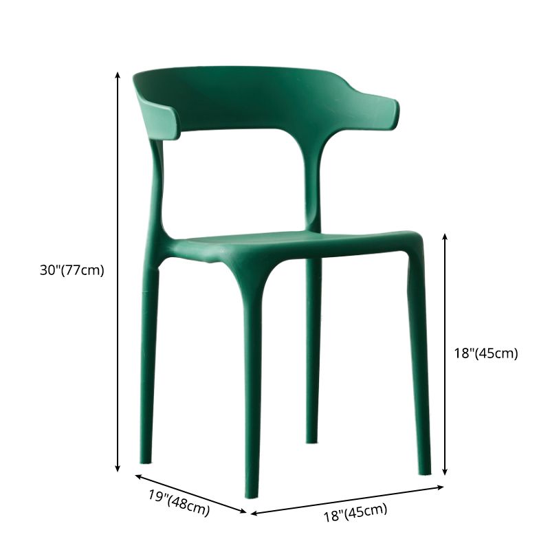 Scandinavian Style Plastic Chair Kitchen Dining Room Open Back Arm Chairs Clearhalo ' kitchen&dining_furn' 'Dining Chairs' 'Dining Tables & Seating' 'dining_chair' 'furn' 'furn_dining_chair' 'Furniture' 'furniture_dining_chair' 'Kitchen & Dining Furniture' 'kitchen' 1200x1200_52e663ed-a3f8-470b-9c63-7fb8e30e98f9