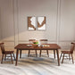 Modern Brown Rubberwood Top Dining Table with 4 Solid Wood Legs Clearhalo 'Dining Tables & Seating' 'Dining Tables' 'dining_table' 'furn' 'furn_dining_table' 'Furniture' 'Kitchen & Dining Furniture' 1200x1200_52e6903e-a1b7-4e8a-8382-20722603a8c8
