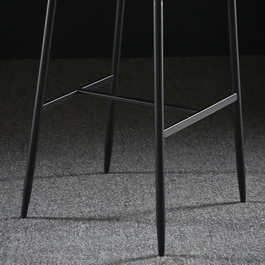 Upholstered Modern Counter Bar Stool Armless Backrest Bar Stool with Metal Base Clearhalo 'Bar Furniture' 'Bar Stools' 'bar_stools' 'furn' 'furn_bar_stools' 'furniture_bar_stools' 'Kitchen & Dining Furniture' 'kitchen&dining_furn' 'kitchen' 'kitchen_furn' Furniture' 1200x1200_52e6b5ed-bcb5-4e71-aeab-9dcf4357b0e4
