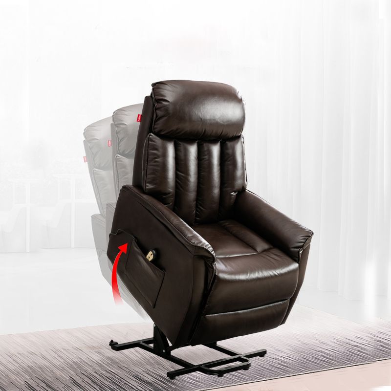 Sedia reclinabile in pelle di metà secolo reclinabile standard a colori solidi