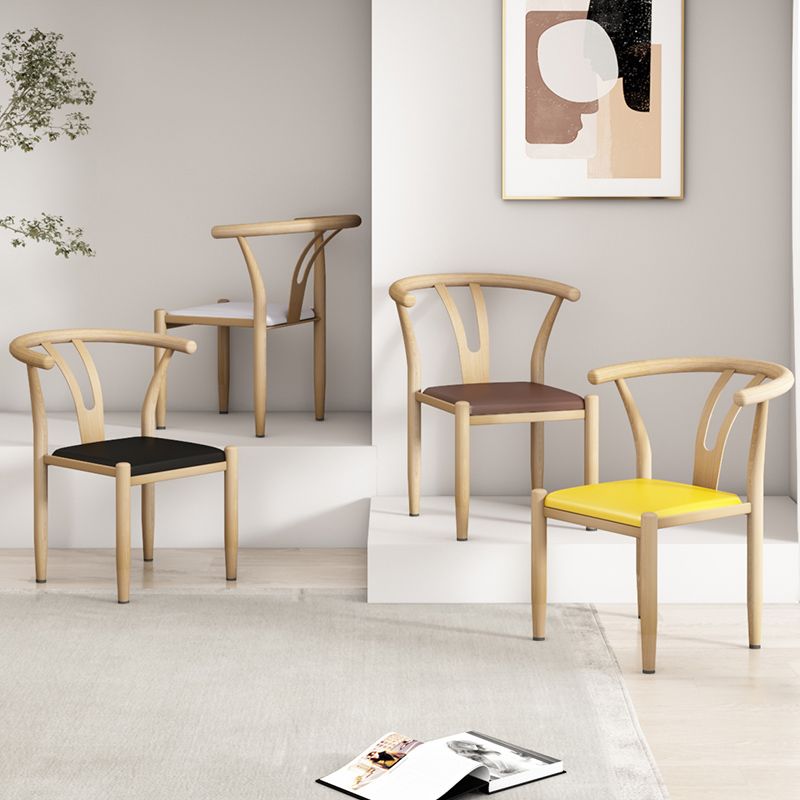Contemporary Style Metal Chairs Fork Bone Back Arm Kitchen Dining Chair Set Clearhalo ' kitchen&dining_furn' 'Dining Chairs' 'Dining Tables & Seating' 'dining_chair' 'furn' 'furn_dining_chair' 'Furniture' 'furniture_dining_chair' 'Kitchen & Dining Furniture' 'kitchen' 1200x1200_52e6f064-b2fc-4169-8d0c-f202db7a8bfe