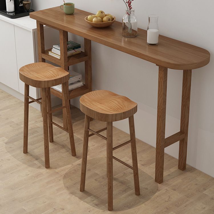 Contemporary Solid Wood Living Room Bar Dining Table in Brown Clearhalo 'Bar Furniture' 'Bar Tables' 'bar_tables' 'furn' 'furn_bar_tables' 'Furniture' 'Kitchen & Dining Furniture' 1200x1200_52e7bded-2764-492d-9318-7acb156d5480