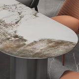 Sintered Stone Dining Table Traditional Luxury Double Pedestal Table for Kitchen Clearhalo 'Dining Tables & Seating' 'Dining Tables' 'dining_table' 'furn' 'furn_dining_table' 'Furniture' 'furniture_dining_table' 'Kitchen & Dining Furniture' 'kitchen' 'kitchen_dining_table' 1200x1200_52eb47c4-da7d-4980-9eda-3f989a40181d