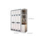 Rubberwood Wardrobe Closet Contemporary Hinged Wardrobe Cabinet