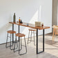 Set di tavolo da barre per rettangolo di lusso 1/2/4/5 pezzi Pinino in legno con sgabelli