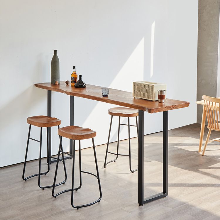 Set di tavolo da barre per rettangolo di lusso 1/2/4/5 pezzi Pinino in legno con sgabelli