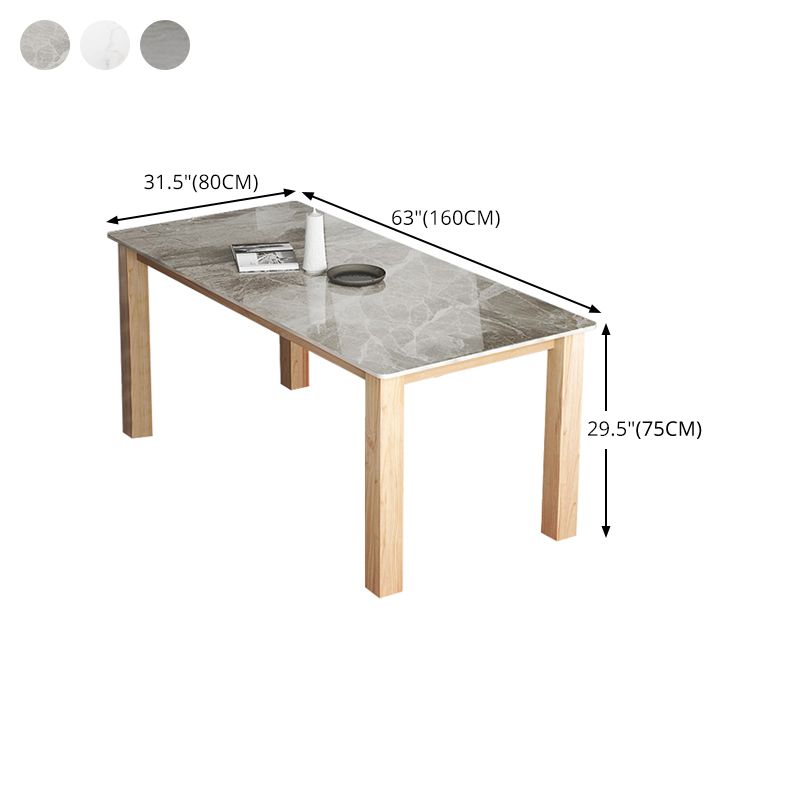 Sintered Stone Top Dining Table Modern Rectangle Table with Wooden Base Clearhalo ' dining_table' 'Dining Tables & Seating' 'Dining Tables' 'furn' 'furn_dining_table' 'Furniture' 'furniture_dining_table' 'Kitchen & Dining Furniture' 'kitchen&dining_furn' 'kitchen' 'kitchen_dining_table' 1200x1200_52ebb801-7b0f-48bd-8982-1aeb1ee0e920