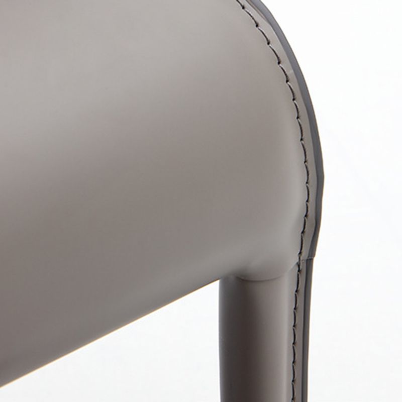 Modern Design Leather Chair Kitchen Solid Back Single Dining Arm Chair Clearhalo ' kitchen&dining_furn' 'Dining Chairs' 'Dining Tables & Seating' 'dining_chair' 'furn' 'furn_dining_chair' 'Furniture' 'furniture_dining_chair' 'Kitchen & Dining Furniture' 'kitchen' 1200x1200_52ebe958-fa95-4744-a911-99587595c175