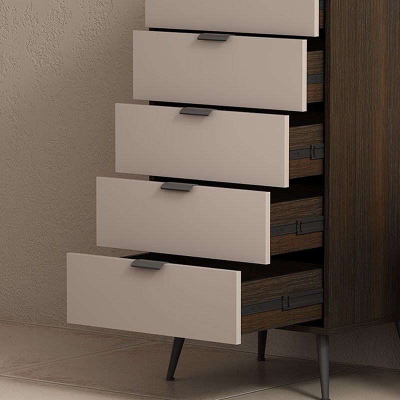 Cassettiera verticale in pietra per camera da letto contemporanea con cassetti