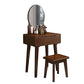 Scandinavian Vanity Makeup Table Set Solid Wood Dressing Table Stool Set