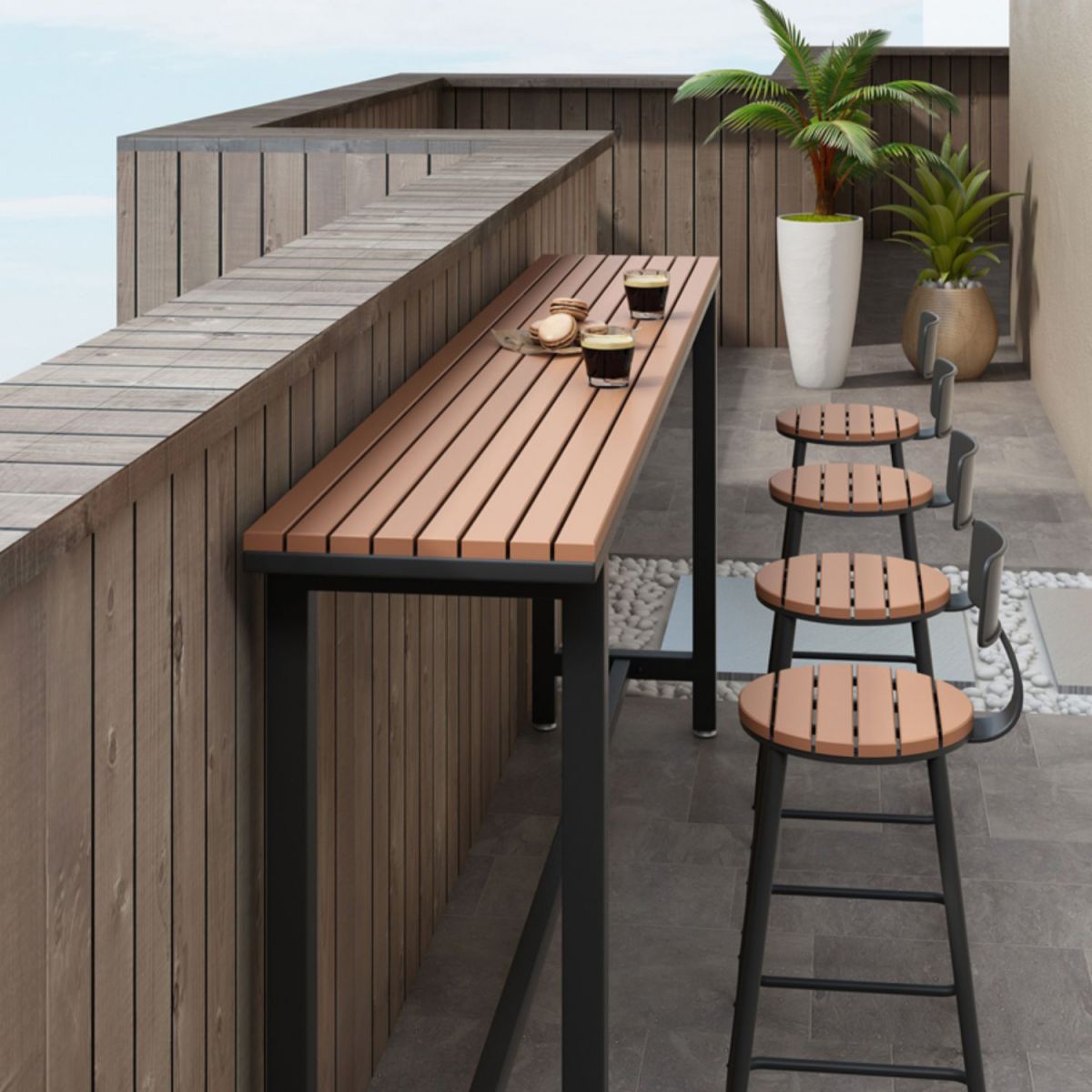 Modern Style Rectangle Bar Counter Table Wooden Dining Table for Kitchen Clearhalo 'Bar Furniture' 'Bar Tables' 'bar_tables' 'furn' 'furn_bar_tables' 'Furniture' 'furniture_bar_tables' 'Kitchen & Dining Furniture' 1200x1200_52ee0ad1-a476-480c-ad6a-7d9f8d8a25cc