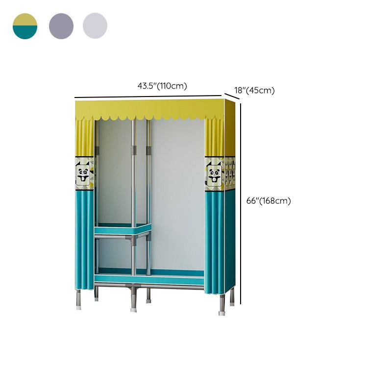 Metallgarderobe Armoire mit Regalen zeitgenössischer Kleiderschrankschrank