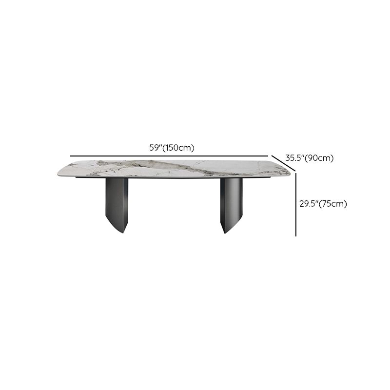 Silver Base Dinner Room Kitchen Table Contemporary Dining Table