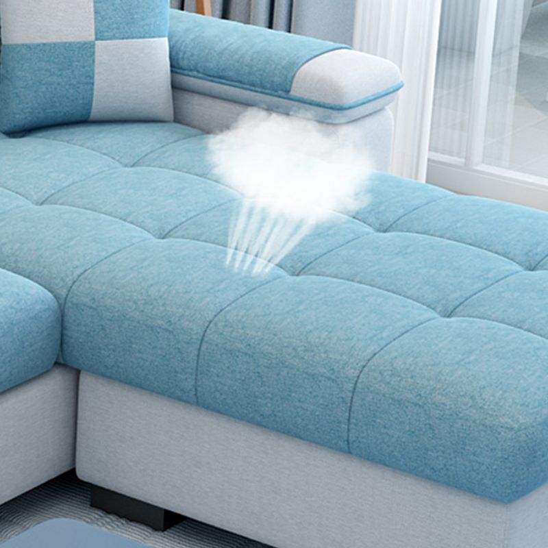 Modern Scooped Arm Sectional 106.3"L x 57"W x 35.43"H High Back Sofa with Storage Clearhalo 'furn' 'furn_sectionals' 'Furniture' 'furniture_sectionals' 'kitchen' 'kitchen_sectionals' 'Living Room Furniture' 'Sectionals' 1200x1200_52ef7a98-04f2-4275-a8a6-250b1e236916