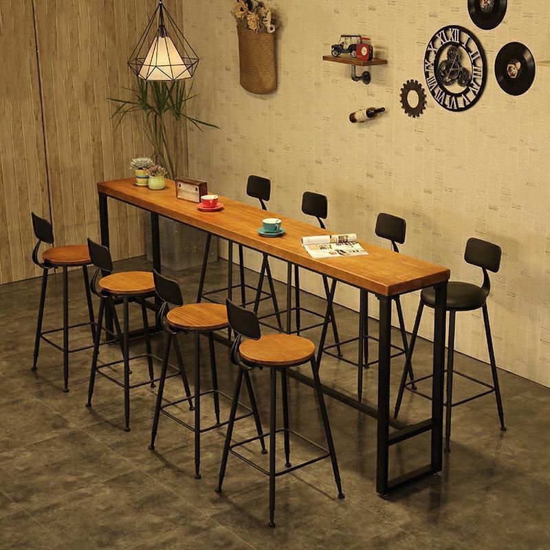 Industrial Style Rectangle Counter Table Wooden Counter Table for Kitchen Clearhalo 'Bar Furniture' 'Bar Tables' 'bar_tables' 'furn' 'furn_bar_tables' 'Furniture' 'Kitchen & Dining Furniture' 1200x1200_52f02783-9ef2-439f-8125-6e516811dff9