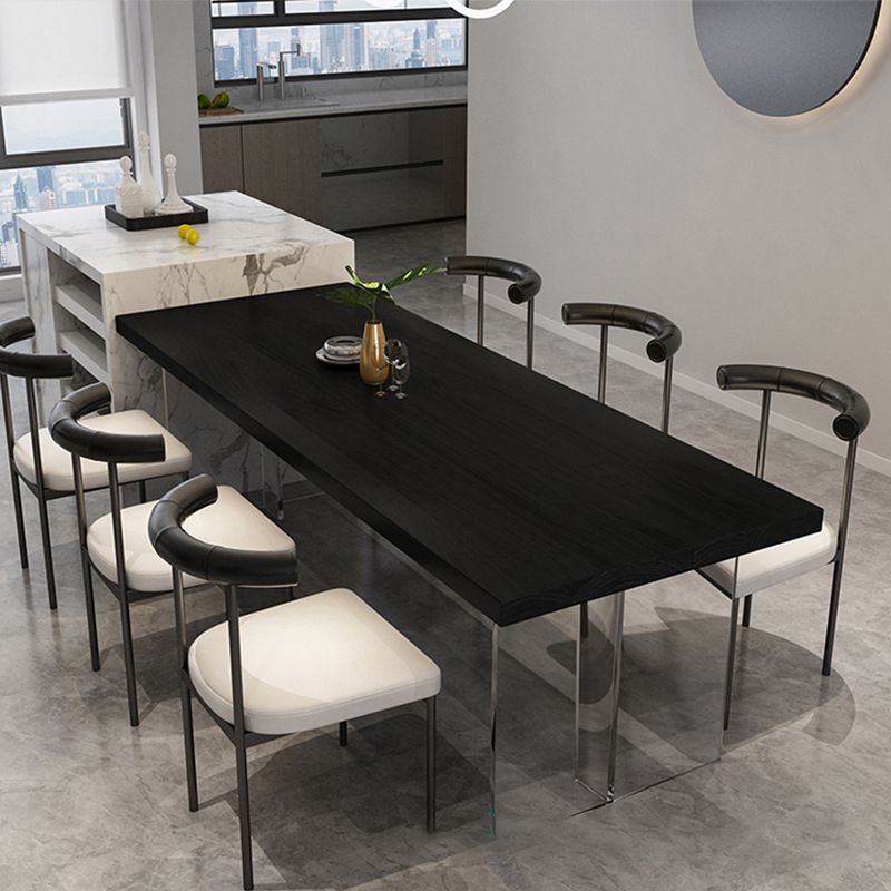 Solid Wood Dining Table Modern Rectangle Table with Double Pedestal Base Clearhalo ' dining_table' 'Dining Tables & Seating' 'Dining Tables' 'furn' 'furn_dining_table' 'Furniture' 'furniture_dining_table' 'Kitchen & Dining Furniture' 'kitchen&dining_furn' 'kitchen' 'kitchen_dining_table' 1200x1200_52f165da-880a-40e5-805d-879ca061e03d