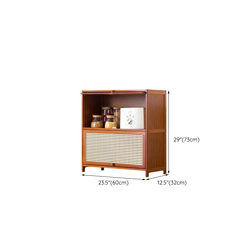 Contemporary Simple Rectangular Bamboo Cabinet with Doors in Brone Clearhalo 'Cabinets & Chests' 'cabinets_chests' 'furn' 'furn_cabinets_chests' 'Furniture' 'Living Room Furniture' 1200x1200_52f2948a-7422-44a6-ab73-f86389105a0c