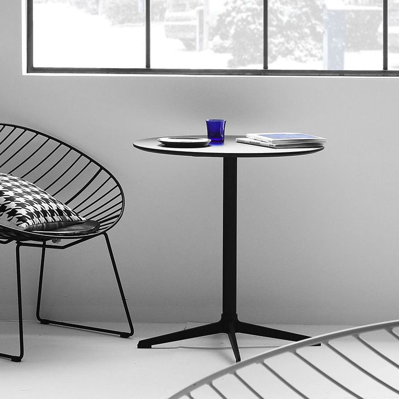 Industrial Wood Dining Table Pedestal Dining Table with Metal Base for Home Use Clearhalo ' dining_table' 'Dining Tables & Seating' 'Dining Tables' 'Furniture' 'furniture_dining_table' 'Kitchen & Dining Furniture' 'kitchen&dining_furn' 'kitchen' 'kitchen_dining_table' 1200x1200_52f2ca41-f904-4e76-be62-f3c816a88a09