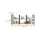 Metal and Wooden Shelf Bookcase Modern Wall Mounted Natural Bookshelf for Study Room