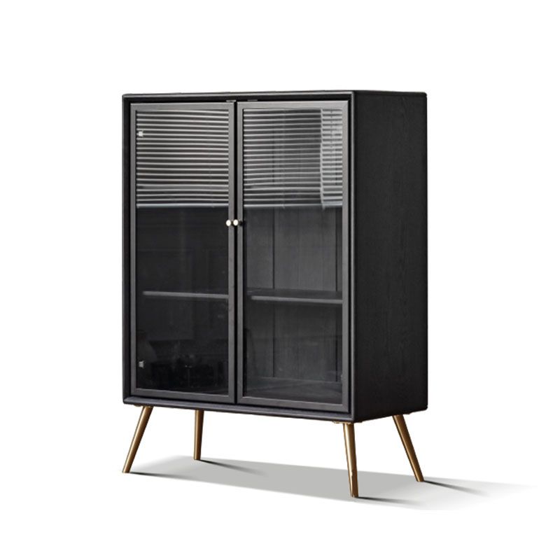 Modernism Wood Sideboard Table Glass Server Shelves Included for Living Room Clearhalo 'buffet_sideboard' 'Buffets & Sideboards' 'furn' 'furn_buffet_sideboard' 'Furniture' 'Kitchen & Dining Furniture' 1200x1200_52f68c74-8e08-468d-bc7c-d68da319b09e