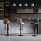 Sgabello da bar per bar in pelle sollevabile in stile industriale con gambe metalliche per casa