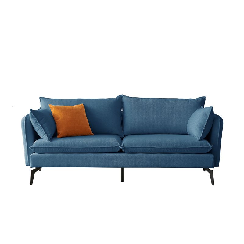 Modern Linen Tuxedo Arm Sofa with Bolster Pillows for Living Room, Apartment Clearhalo 'furn' 'furn_sofas' 'Furniture' 'furniture_sofas' 'kitchen' 'kitchen_sofas' 'Living Room Furniture' 'Sofa' 'sofas' 1200x1200_52fa3ade-52ff-472f-aed0-115d63cb261f