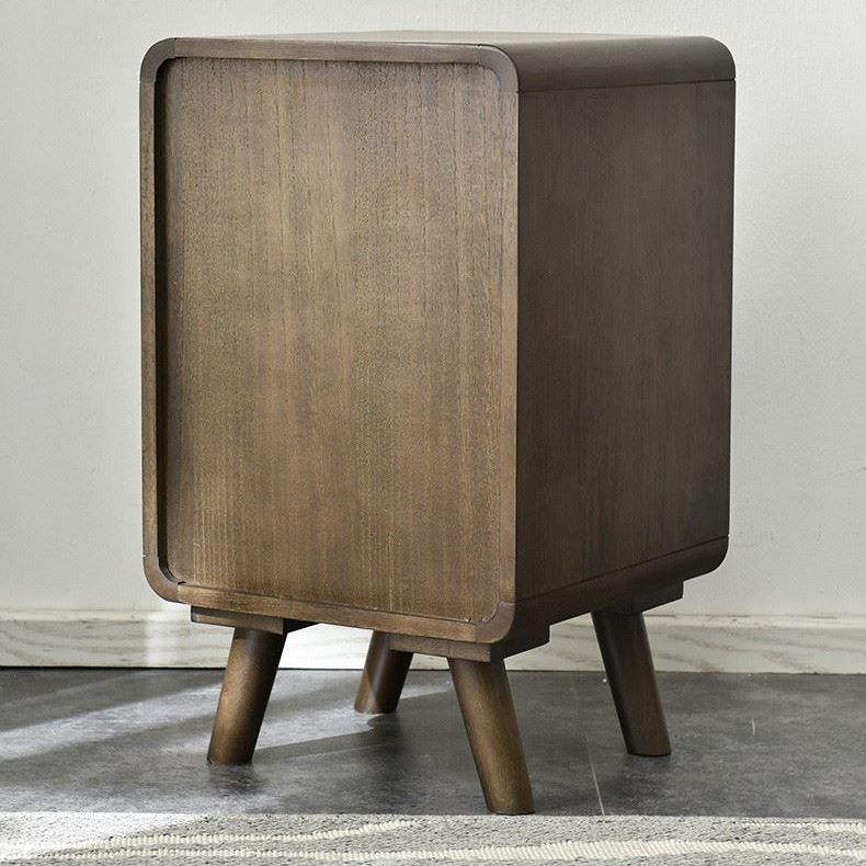 2 cajones 1 mesita de noche en la mesa nocturna de almacenamiento abierto moderna con piernas, 23.2 "de alto