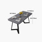 Metal Industrial Rectangle Dining Table Grey Wood Top Table with Sled Base Clearhalo ' dining_table' 'Dining Tables & Seating' 'Dining Tables' 'furn' 'furn_dining_table' 'Furniture' 'furniture_dining_table' 'Kitchen & Dining Furniture' 'kitchen&dining_furn' 'kitchen' 'kitchen_dining_table' 1200x1200_52fb7a0f-7710-4524-875b-4f34aad11aee