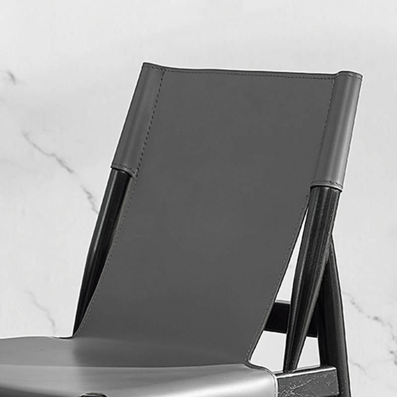 Designer Style Restaurant Solid Back Side Chair Leather Brown Dining Chair Clearhalo ' kitchen&dining_furn' 'Dining Chairs' 'Dining Tables & Seating' 'dining_chair' 'furn' 'furn_dining_chair' 'Furniture' 'furniture_dining_chair' 'Kitchen & Dining Furniture' 'kitchen' 1200x1200_52fc0a21-59bc-411c-950e-404afd2f8100