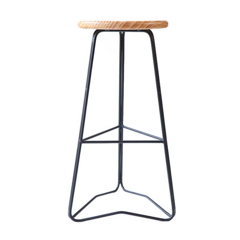 Contemporary Bar and Counter Stool Backless Stool with Metal Base Clearhalo 'Bar Furniture' 'Bar Stools' 'bar_stools' 'furn' 'furn_bar_stools' 'Furniture' 'furniture_bar_stools' 'Kitchen & Dining Furniture' 1200x1200_52fc6d3a-1c36-4f6f-8944-916e72ca2c55