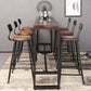 Pine Wood Bar Table Industrial Rectangle Bar Dining Table with Black Trestle Base Clearhalo 'Bar Furniture' 'Bar Tables' 'bar_tables' 'furn' 'furn_bar_tables' 'Furniture' 'furniture_bar_tables' 'Kitchen & Dining Furniture' 1200x1200_52fd7180-5de9-4c31-ae3b-b91a2ed2b281