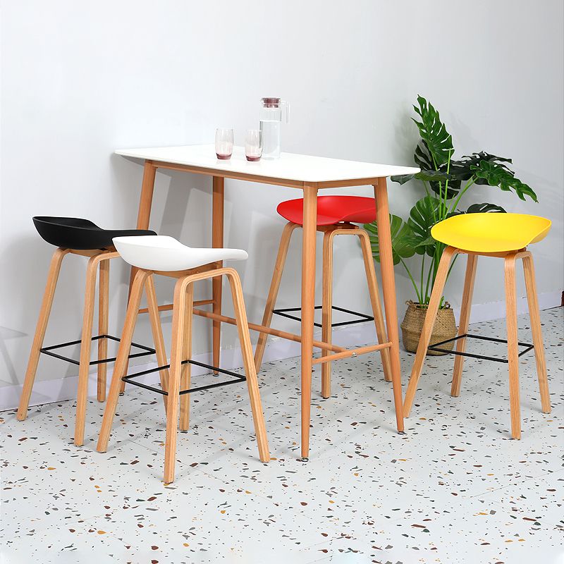 30-inch Modern Beech Wood Barstool Simple Backless Indoor Tall Stool with Plastic Seat Clearhalo 'Bar Furniture' 'Bar Stools' 'bar_stools' 'furn' 'furn_bar_stools' 'Furniture' 'furniture_bar_stools' 'Kitchen & Dining Furniture' 1200x1200_52fdfef2-fdcd-4f87-b9ac-25822c88189c