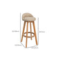 1/3 Pieces Modern Solid Wood Round Pub Table with High Stools