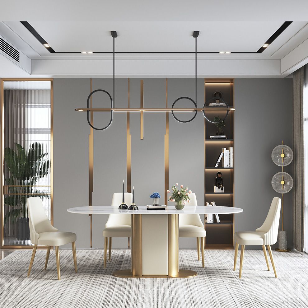 Upholstered Armless Dining Chairs Glam Metal Kitchen Dining Side Chair