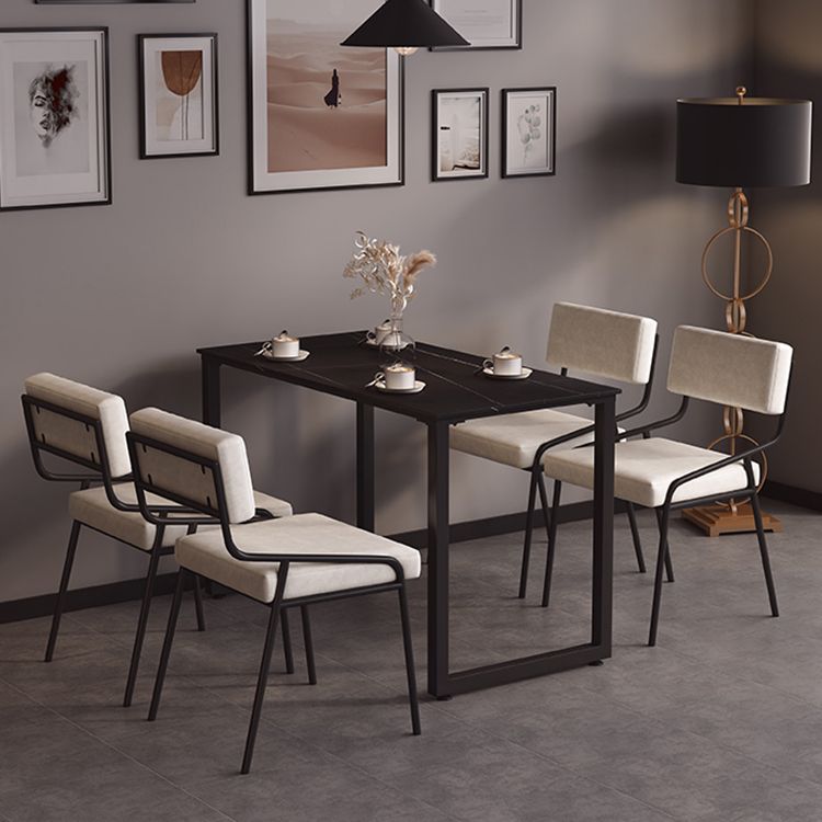 Industrial PU Leather Dining Chair Open Back Upholstered Dining Side Chair Clearhalo 'Dining Chairs' 'Dining Tables & Seating' 'dining_chair' 'furn' 'furn_dining_chair' 'Furniture' 'Kitchen & Dining Furniture' 1200x1200_53042353-f6da-4876-a59d-895c76f35a37