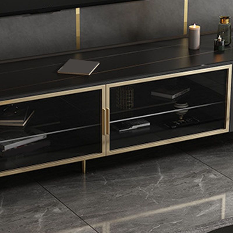 Glam TV Media Console Enclosed Storage TV Console for Living Room Clearhalo 'furn' 'furn_tv_stands_entertainment_centers' 'Furniture' 'Living Room Furniture' 'TV Stands & Entertainment Centers' 'TV Stands & Media Storage Furniture' 'tv_stands_entertainment_centers' 1200x1200_5304532c-d528-4850-8f7f-17af690695da