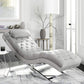 Sillón capitoné sin brazos Chaise de terciopelo contemporáneo para sala de estar